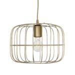 GLOBOSTAR® LUCANA 201-0074 Vintage Κρεμαστό Φωτιστικό Οροφής με Ντουί 1 x E27 AC 220-240V IP20 - Χρυσό - Μ29 x Π29 x Υ23cm - Image 5