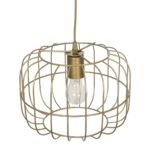 GLOBOSTAR® LUCANA 201-0074 Vintage Κρεμαστό Φωτιστικό Οροφής με Ντουί 1 x E27 AC 220-240V IP20 - Χρυσό - Μ29 x Π29 x Υ23cm - Image 7