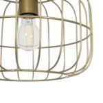 GLOBOSTAR® LUCANA 201-0074 Vintage Κρεμαστό Φωτιστικό Οροφής με Ντουί 1 x E27 AC 220-240V IP20 - Χρυσό - Μ29 x Π29 x Υ23cm - Image 8