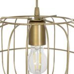 GLOBOSTAR® LUCANA 201-0074 Vintage Κρεμαστό Φωτιστικό Οροφής με Ντουί 1 x E27 AC 220-240V IP20 - Χρυσό - Μ29 x Π29 x Υ23cm - Image 9