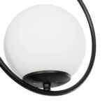 GLOBOSTAR® CIRCLE 201-0075 Vintage Κρεμαστό Φωτιστικό Οροφής με Ντουί 1 x E27 AC 220-240V IP20 - Μαύρο & Λευκό - Μ26 x Π26 x Υ29cm - Image 8