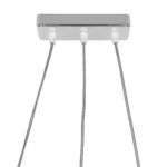 GLOBOSTAR® RAZIA 201-0101 Vintage Κρεμαστό Φωτιστικό Οροφής με Ντουί 3 x E27 AC 220-240V IP20 - Ασημί & Διάφανο - Μ60 x Π30 x Υ25cm - Image 9