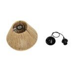 GLOBOSTAR® GLARO 201-0112 Vintage Κρεμαστό Φωτιστικό Οροφής με Ντουί 1 x E27 AC 220-240V IP20 - Μπεζ & Μαύρο - Μ32 x Π32 x Υ30cm - Image 11