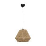 GLOBOSTAR® GLARO 201-0112 Vintage Κρεμαστό Φωτιστικό Οροφής με Ντουί 1 x E27 AC 220-240V IP20 - Μπεζ & Μαύρο - Μ32 x Π32 x Υ30cm - Image 4