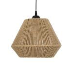 GLOBOSTAR® GLARO 201-0112 Vintage Κρεμαστό Φωτιστικό Οροφής με Ντουί 1 x E27 AC 220-240V IP20 - Μπεζ & Μαύρο - Μ32 x Π32 x Υ30cm - Image 5