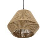 GLOBOSTAR® GLARO 201-0112 Vintage Κρεμαστό Φωτιστικό Οροφής με Ντουί 1 x E27 AC 220-240V IP20 - Μπεζ & Μαύρο - Μ32 x Π32 x Υ30cm - Image 6