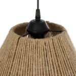 GLOBOSTAR® GLARO 201-0112 Vintage Κρεμαστό Φωτιστικό Οροφής με Ντουί 1 x E27 AC 220-240V IP20 - Μπεζ & Μαύρο - Μ32 x Π32 x Υ30cm - Image 9