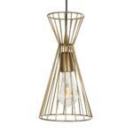 GLOBOSTAR® FLIXIO 201-0126 Vintage Κρεμαστό Φωτιστικό Οροφής με Ντουί 3 x E27 AC 220-240V IP20 - Χρυσό - Μ40 x Π40 x Υ70cm - Image 7