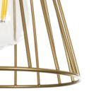 GLOBOSTAR® FLIXIO 201-0126 Vintage Κρεμαστό Φωτιστικό Οροφής με Ντουί 3 x E27 AC 220-240V IP20 - Χρυσό - Μ40 x Π40 x Υ70cm - Image 9