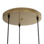 GLOBOSTAR® FLIXIO 201-0126 Vintage Κρεμαστό Φωτιστικό Οροφής με Ντουί 3 x E27 AC 220-240V IP20 - Χρυσό - Μ40 x Π40 x Υ70cm - Image 10