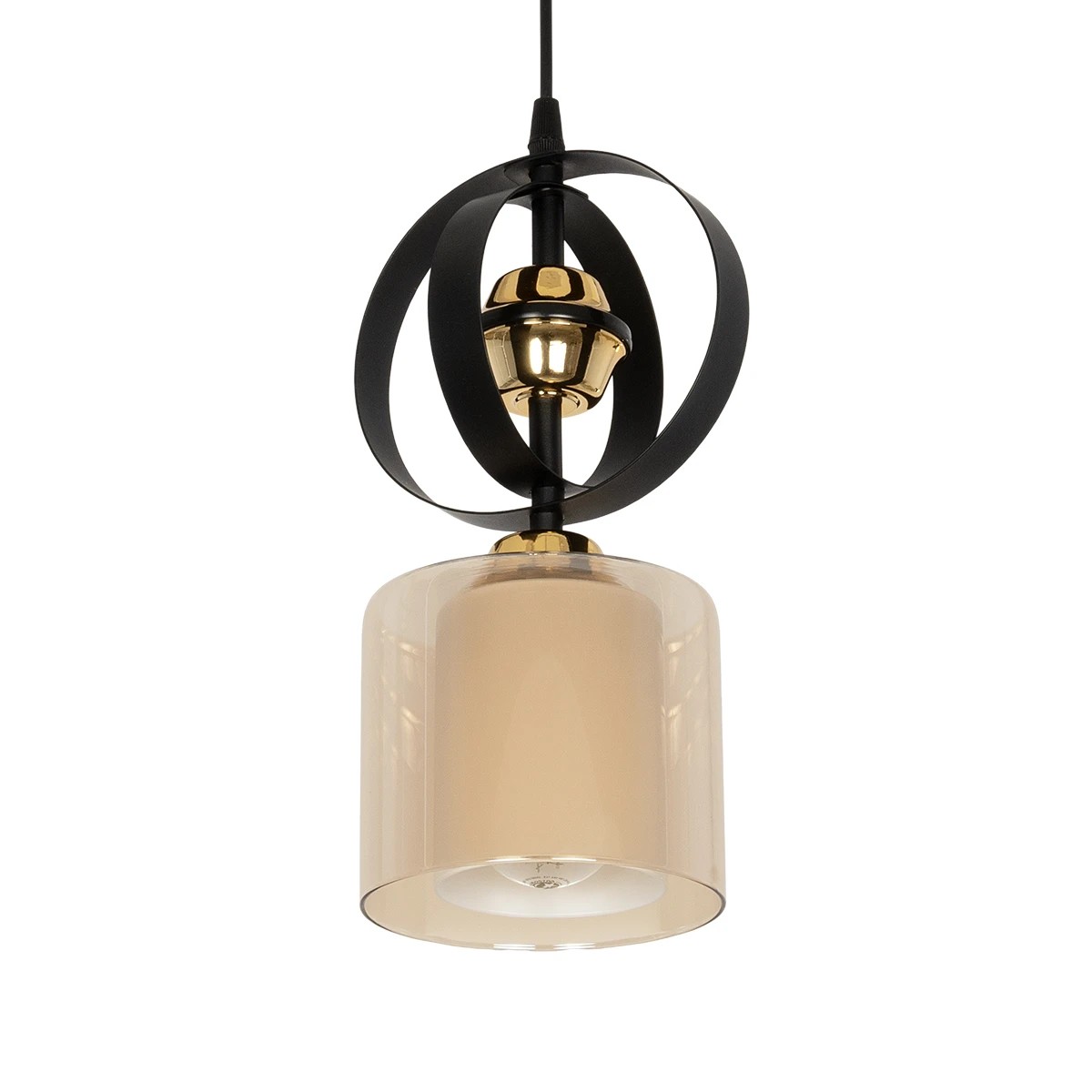 201_0134_1 GLOBOSTAR® ZENIA 201-0134 Vintage Κρεμαστό Φωτιστικό Οροφής με Ντουί 1 x E27 AC 220-240V IP20 - Μαύρο - Μ16 x Π16 x Υ70cm - Image 1