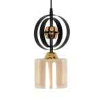 GLOBOSTAR® ZENIA 201-0134 Vintage Κρεμαστό Φωτιστικό Οροφής με Ντουί 1 x E27 AC 220-240V IP20 - Μαύρο - Μ16 x Π16 x Υ70cm - Image 4