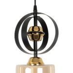 GLOBOSTAR® ZENIA 201-0134 Vintage Κρεμαστό Φωτιστικό Οροφής με Ντουί 1 x E27 AC 220-240V IP20 - Μαύρο - Μ16 x Π16 x Υ70cm - Image 7