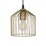 GLOBOSTAR® FLIXIO 201-0138 Vintage Κρεμαστό Φωτιστικό Οροφής με Ντουί 3 x E27 AC 220-240V IP20 - Χρυσό - Μ30 x Π30 x Υ70cm - Image 6