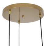 GLOBOSTAR® FLIXIO 201-0138 Vintage Κρεμαστό Φωτιστικό Οροφής με Ντουί 3 x E27 AC 220-240V IP20 - Χρυσό - Μ30 x Π30 x Υ70cm - Image 7