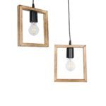 GLOBOSTAR® EDISON 203-0021 Vintage Κρεμαστό Φωτιστικό Οροφής με Ντουί 2 x E27 AC 220-240V IP20 - Μπεζ & Μαύρο - Μ40 x Π20 x Υ45cm - Image 7