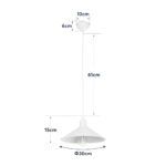 GLOBOSTAR® FERRO 203-0085 Μοντέρνο Κρεμαστό Φωτιστικό Οροφής με Ντουί 1 x E27 AC 220-240V IP20 - Λευκό - Μ30 x Π30 x Υ15cm - Image 12