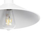 GLOBOSTAR® FERRO 203-0085 Μοντέρνο Κρεμαστό Φωτιστικό Οροφής με Ντουί 1 x E27 AC 220-240V IP20 - Λευκό - Μ30 x Π30 x Υ15cm - Image 8