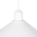 GLOBOSTAR® FERRO 203-0085 Μοντέρνο Κρεμαστό Φωτιστικό Οροφής με Ντουί 1 x E27 AC 220-240V IP20 - Λευκό - Μ30 x Π30 x Υ15cm - Image 9