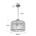 GLOBOSTAR® GLAMOROUS 203-0094 Κλασικό Κρεμαστό Φωτιστικό Οροφής με Ντουί 3 x E27 AC 220-240V IP20 - Χρυσό & Διάφανο - Μ28 x Π28 x Υ21.5cm - Image 11