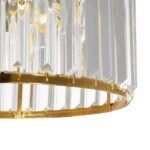 GLOBOSTAR® GLAMOROUS 203-0094 Κλασικό Κρεμαστό Φωτιστικό Οροφής με Ντουί 3 x E27 AC 220-240V IP20 - Χρυσό & Διάφανο - Μ28 x Π28 x Υ21.5cm - Image 8