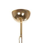 GLOBOSTAR® GLAMOROUS 203-0094 Κλασικό Κρεμαστό Φωτιστικό Οροφής με Ντουί 3 x E27 AC 220-240V IP20 - Χρυσό & Διάφανο - Μ28 x Π28 x Υ21.5cm - Image 9