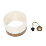 GLOBOSTAR® ZYKLUS 203-0103 Μοντέρνο Κρεμαστό Φωτιστικό Οροφής με Ντουί 1 x E27 AC 220-240V IP20 - Μπεζ & Καφέ - Μ36 x Π36 x Υ25cm - Image 11