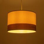 GLOBOSTAR® ZYKLUS 203-0103 Μοντέρνο Κρεμαστό Φωτιστικό Οροφής με Ντουί 1 x E27 AC 220-240V IP20 - Μπεζ & Καφέ - Μ36 x Π36 x Υ25cm - Image 3