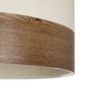 GLOBOSTAR® ZYKLUS 203-0103 Μοντέρνο Κρεμαστό Φωτιστικό Οροφής με Ντουί 1 x E27 AC 220-240V IP20 - Μπεζ & Καφέ - Μ36 x Π36 x Υ25cm - Image 8