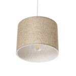 GLOBOSTAR® BLAZE 203-0107 Μοντέρνο Κρεμαστό Φωτιστικό Οροφής με Ντουί 1 x E27 AC 220-240V IP20 - Μπεζ - Μ22 x Π22 x Υ20cm - Image 6