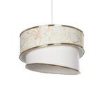 GLOBOSTAR® SONIA 203-0117 Μοντέρνο Κρεμαστό Φωτιστικό Οροφής με Ντουί 1 x E27 AC 220-240V IP20 - Λευκό & Χρυσό - Μ30 x Π30 x Υ24cm