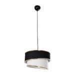 GLOBOSTAR® SONIA 203-0120 Μοντέρνο Κρεμαστό Φωτιστικό Οροφής με Ντουί 1 x E27 AC 220-240V IP20 - Μαύρο & Λευκό - Μ30 x Π30 x Υ24cm - Image 4