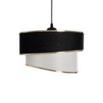 GLOBOSTAR® SONIA 203-0120 Μοντέρνο Κρεμαστό Φωτιστικό Οροφής με Ντουί 1 x E27 AC 220-240V IP20 - Μαύρο & Λευκό - Μ30 x Π30 x Υ24cm - Image 5