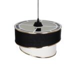 GLOBOSTAR® SONIA 203-0120 Μοντέρνο Κρεμαστό Φωτιστικό Οροφής με Ντουί 1 x E27 AC 220-240V IP20 - Μαύρο & Λευκό - Μ30 x Π30 x Υ24cm - Image 7