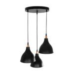 GLOBOSTAR® RADE 203-0127 Μοντέρνο Κρεμαστό Φωτιστικό Οροφής με Ντουί 3 x E27 AC 220-240V IP20 - Μαύρο & Χάλκινο - Μ40 x Π40 x Υ40cm - Image 6