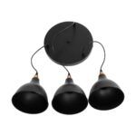 GLOBOSTAR® RADE 203-0127 Μοντέρνο Κρεμαστό Φωτιστικό Οροφής με Ντουί 3 x E27 AC 220-240V IP20 - Μαύρο & Χάλκινο - Μ40 x Π40 x Υ40cm - Image 10
