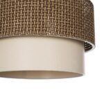 GLOBOSTAR® SISSIE 203-0138 Μοντέρνο Κρεμαστό Φωτιστικό Οροφής με Ντουί 1 x E27 AC 220-240V IP20 - Καφέ & Μπεζ - Μ30 x Π30 x Υ23cm - Image 8