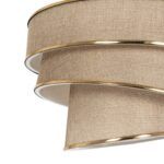 GLOBOSTAR® SIERA 203-0168 Μοντέρνο Κρεμαστό Φωτιστικό Οροφής με Ντουί 1 x E27 AC 220-240V IP20 - Μπεζ & Χρυσό - Μ38 x Π38 x Υ26cm - Image 8