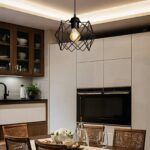 GLOBOSTAR® VORTEX 203-0277 Μοντέρνο Κρεμαστό Φωτιστικό Οροφής με Ντουί 1 x E27 AC 220-240V IP20 - Μαύρο - Μ23.5 x Π23.5 x Υ20cm - Image 4