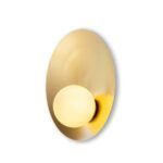 GLOBOSTAR® PLATO 203-0278 Vintage Φωτιστικό Τοίχου - Απλίκα με Ντουί 1 x E27 AC 220-240V IP20 - Χρυσό & Λευκό - M40 x Π19 x Υ40cm - Image 3