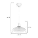 GLOBOSTAR® LOAN 203-0286 Μοντέρνο Κρεμαστό Φωτιστικό Οροφής με Ντουί 1 x E27 AC 220-240V IP20 - Λευκό Δίαφανο - Μ25.5 x Π25.5 x Υ17cm - Image 4