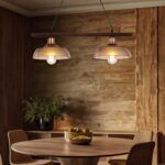 GLOBOSTAR® LOAN 203-0288 Μοντέρνο Κρεμαστό Φωτιστικό Οροφής με Ντουί 2 x E27 AC 220-240V IP20 - Καφέ & Μπρονζέ - Μ70 x Π25.5 x Υ19cm - Image 5