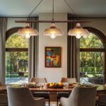 GLOBOSTAR® LOAN 203-0289 Μοντέρνο Κρεμαστό Φωτιστικό Οροφής με Ντουί 3 x E27 AC 220-240V IP20 - Καφέ & Μπρονζέ -  Μ89 x Π25.5 x Υ19cm - Image 5