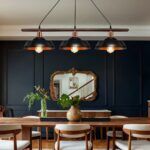 GLOBOSTAR® LOAN 203-0291 Μοντέρνο Κρεμαστό Φωτιστικό Οροφής με Ντουί 3 x E27 AC 220-240V IP20 - Μαύρο & Μπρονζέ - Μ89 x Π25.5 x Υ19cm - Image 5