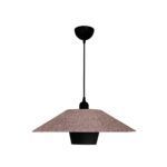 GLOBOSTAR® STORM 203-0294 Μοντέρνο Κρεμαστό Φωτιστικό Οροφής με Ντουί 1 x E27 AC 220-240V IP20 - Μαύρο &  Μπεζ - Μ50 x Π50 x Υ24cm