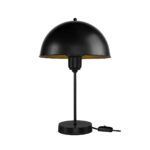 GLOBOSTAR® GAZETA 203-0296 Μοντέρνο Επιτραπέζιο Φωτιστικό Πορτατίφ με Ντουί 1 x E27 AC 220-240V IP20 - Μαύρο - Μ25 x Π25 x Υ39cm - Image 3