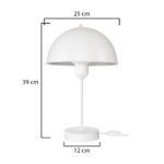 GLOBOSTAR® GAZETA 203-0301 Μοντέρνο Επιτραπέζιο Φωτιστικό Πορτατίφ με Ντουί 1 x E27 AC 220-240V IP20 - Λευκό  - Μ25 x Π25 x Υ39cm - Image 4