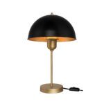 GLOBOSTAR® GAZETA 203-0305 Μοντέρνο Επιτραπέζιο Φωτιστικό Πορτατίφ με Ντουί 1 x E27 AC 220-240V IP20 - Μαύρο & Χρυσό - Μ25 x Π25 x Υ39cm - Image 3