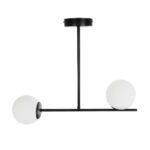 GLOBOSTAR® GLOBUS 201-0118 Μοντέρνο Φωτιστικό Οροφής με Ντουί 2 x E27 AC 220-240V IP20 - Λευκό & Μαύρο - Μ65 x Π15 x Υ23cm - Image 6