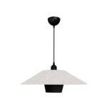 GLOBOSTAR® STORM 203-0293 Μοντέρνο Κρεμαστό Φωτιστικό Οροφής με Ντουί 1 x E27 AC 220-240V IP20 - Μαύρο &  Λευκό - Μ50 x Π50 x Υ24cm - Image 2